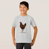 T-shirt Brown Barnevelder Hen Chicken (Devant entier)