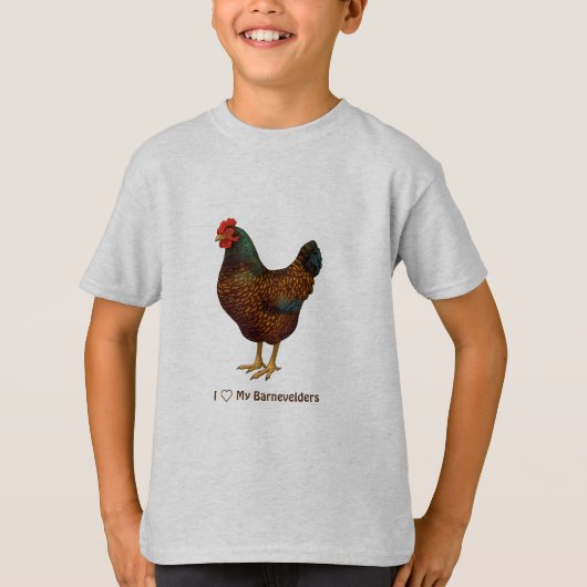 T-shirt Brown Barnevelder Hen Chicken (Devant)