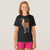 T-shirt Brown & blanc Pas de dramama Llama (Devant entier)