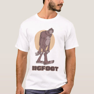 T-shirt Brown classique sur Orange Grumpy Bigfoot Walking