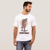 T-shirt Brown classique sur Orange Grumpy Bigfoot Walking (Devant entier)