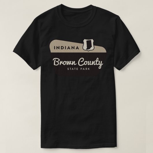 T-shirt Brown County State Park Indiana Affiche de bienven (Design devant)