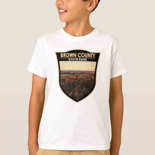 T-shirt Brown County State Park Indiana Badge (Devant)