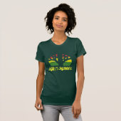 T-shirt Brown de dames de reggae de racines (Devant entier)