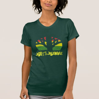 T-shirt Brown de dames de reggae de racines