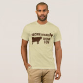 T-shirt Brown de vache à brun de poulet (Devant entier)
