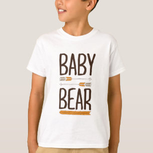 T-shirt Brown et Orange Main Tirée Type Grizzly Baby Bear