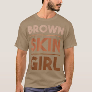 T-shirt Brown fille de peau Melanin Queen Junetdix Black S