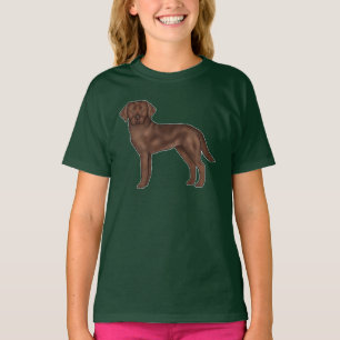 T-shirt Brown Labrador Retriever Adorable Cartoon Lab Chie