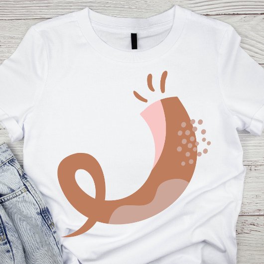 T-shirt Brown moderne et rose Yom Kippour Shofar
