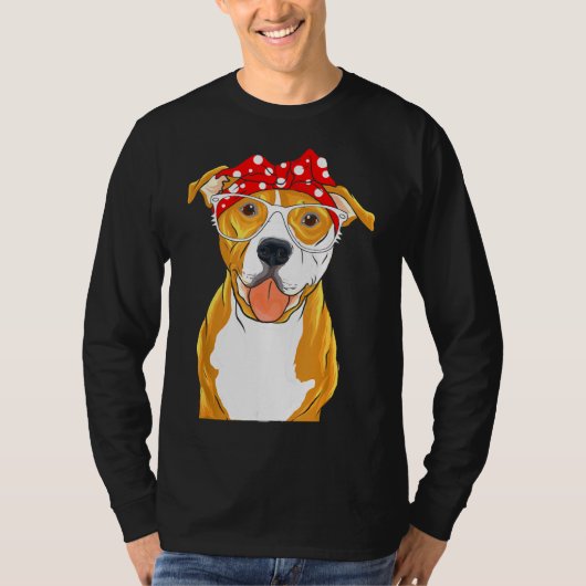 T-shirt Brown Pitbull Funny Pit Bull Maman (Devant)
