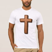 T-shirt Brown pour hommes de croix religieuse (Devant)