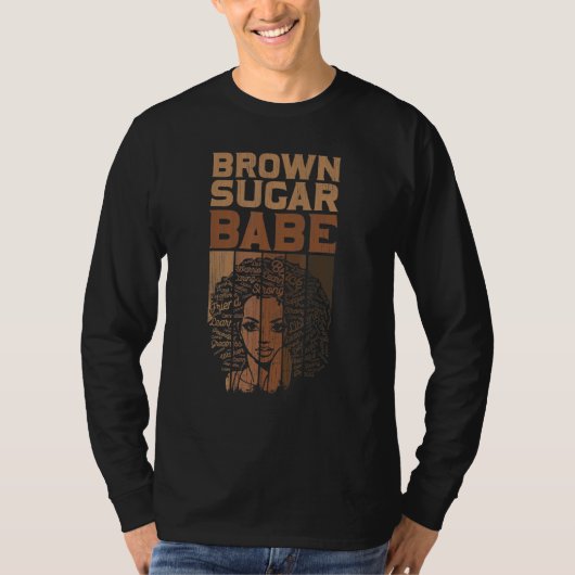 T-shirt Brown sucre Babe Fière Black Femmes Fière Africain (Devant)