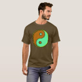 T-shirt Brown vert soufflé Yin Yang (Devant entier)