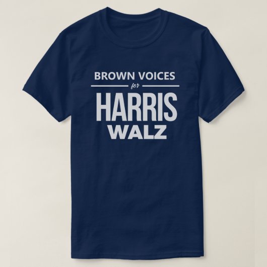 T-shirt Brown Voices pour Harris Walz (Design devant)