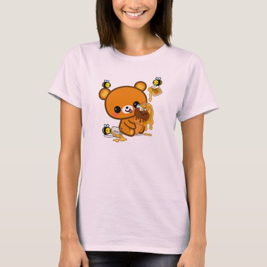 T-shirt Brownie Bear Miel Ice Cream Cone (Devant)