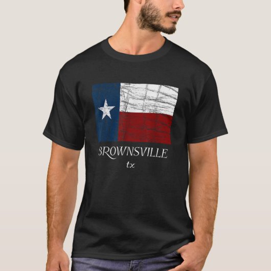 T-shirt Brownsville TX Texas Flag City State Tee (Devant)