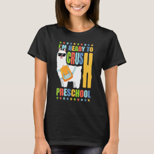 T-shirt Broyer Le Sac À Dos De Llama Préscolaire À La Fill