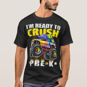 T-shirt Broyer le sac à dos du camion monstre pré-K avant 