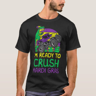 T-shirt Broyer Mardi Gras Dino Rex Monster Truck Toddler B