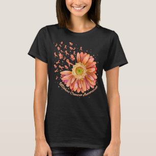 T-shirt Broyer Ruban Hummingbird Sunflower Cancer utérin