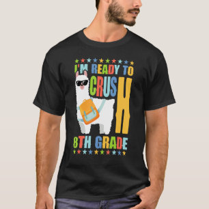 T-shirt Broyer Sac À Dos De Llama 8E Année Retour À L'Écol
