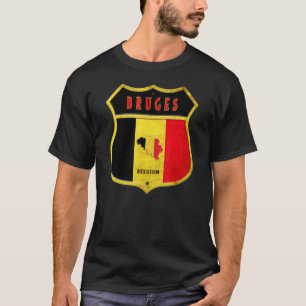 T-shirt Bruges Belgique Armoiries Drapeaux Ville Brugge C