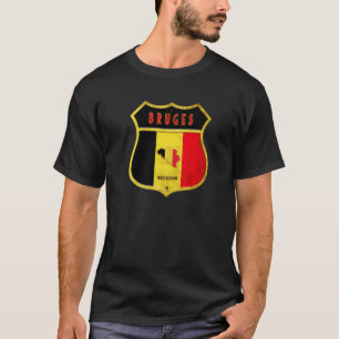 T-shirt Bruges Belgique Armoiries Drapeaux Ville Brugge Ca