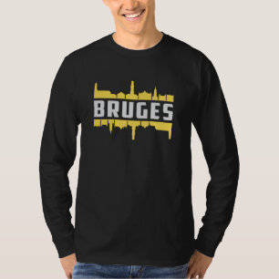 T-shirt Bruges Belgique Ville Skyline Ville Ville Ville Fu
