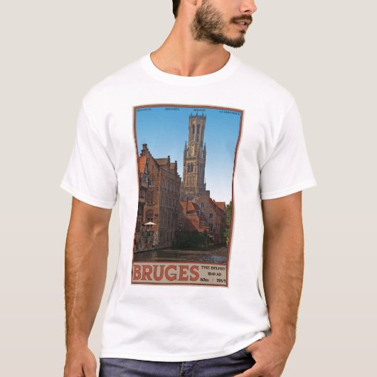T-shirt Bruges - le beffroi (Devant)