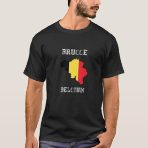 T-shirt Brugge Belgique Vintage Belgique Drapeau Design Pr