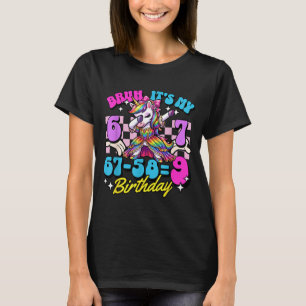 T-shirt Bruh 67-589 9e anniversaire licorne fille qui dab