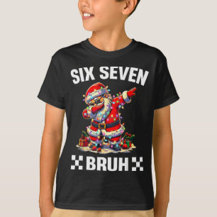 T-shirt Bruh 67 Six Seven 6 7 Mème de Noël Drôle Garçon Fi