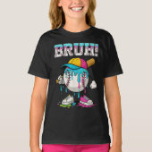 T-shirt Bruh Baseball Ice Cream Drie (Devant)