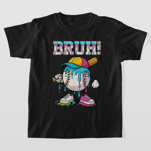 T-shirt Bruh Baseball Ice Cream Drie (Poser)