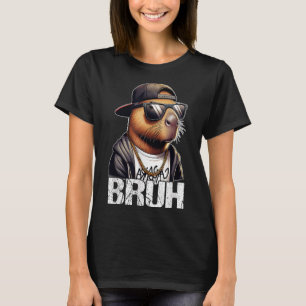 T-shirt Bruh Capybara Sungles Garçons Hommes Funny Capybar