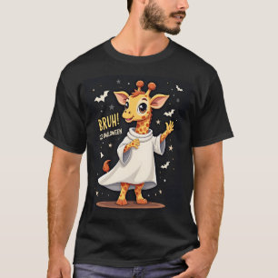 T-shirt Bruh C'est Halloween Drôle de girafle fantôme qui
