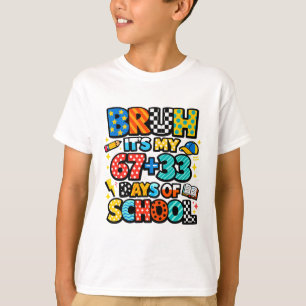T-shirt Bruh C'est Mes 67+33 Jours D'école 100 Jours D'Éco