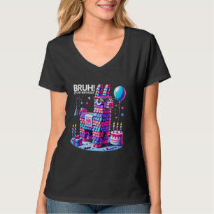 T-shirt Bruh C'Est Mon Anniversaire Llama Pinata Boy Girl