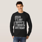 T-shirt Bruh C'est mon chiot 17 mois Anniversaire de mon c (Devant entier)