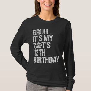 T-shirt Bruh C'est My Funny Cat's 12th Birthday Meow Kitte