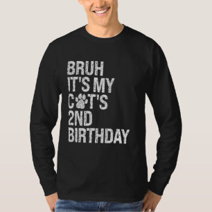 T-shirt Bruh C'est My Funny Chat 2e anniversaire Meow Kitt