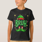 T-shirt Bruh Christmas Elf Funny Xmas Kids Boys Christmas (Devant)