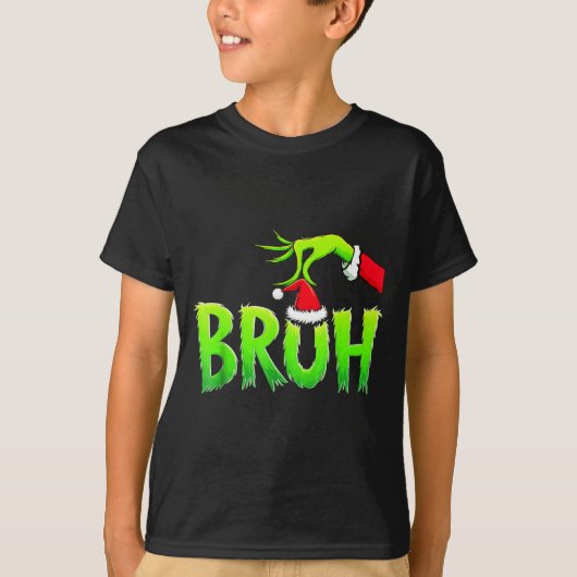 T-shirt Bruh Christmas Shirt Kids Xmas Teens Boys Funny Ch (Devant)