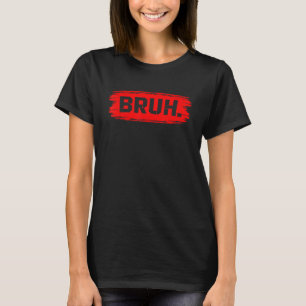 T-shirt Bruh Glasses Mème dire gamer Salutation Ado garçon