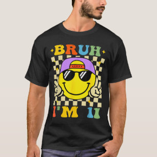 T-shirt Bruh j'ai 11 ans Anniversaire violet garçons 11ème