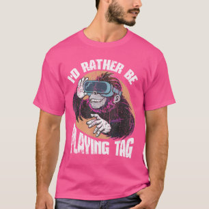 T-shirt Bruh Je Préférerais Jouer Balise Singe Jeu Vidéo G