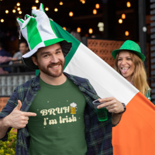 T-shirt BRUH Je suis Irlandais St. Patrick's Day