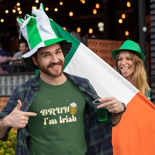 T-shirt BRUH Je suis Irlandais St. Patrick's Day