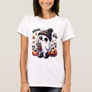 T-shirt Bruh Je Veux Dire Boo Drôle Ghost Jack-o'-lantern